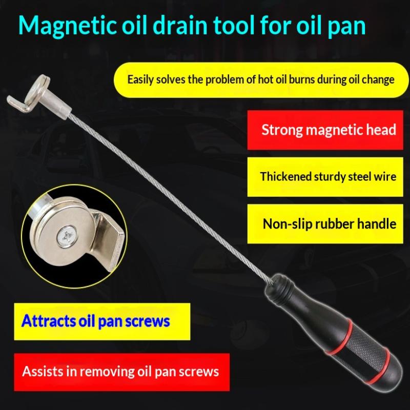 Car Repair Tools - Ölablassschrauben-Entferner, Anti-Verbrühungs-Magnetwerkzeug zur Ölbodenabnahme, Autoreparaturzubehör