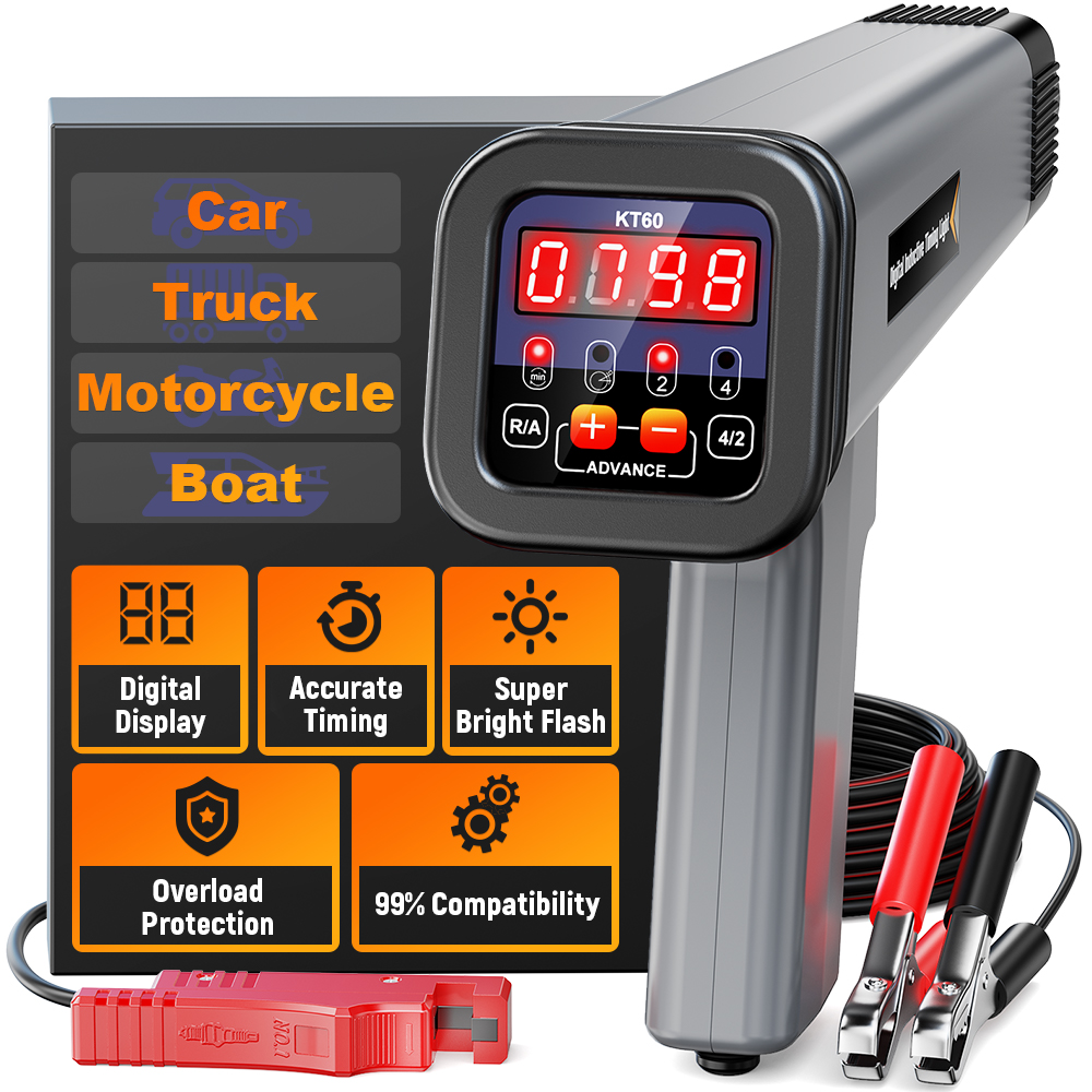 Timing Light Gun - KZYEE Motor-Timing-Licht mit Drehzahlmesser KT60, automatisches