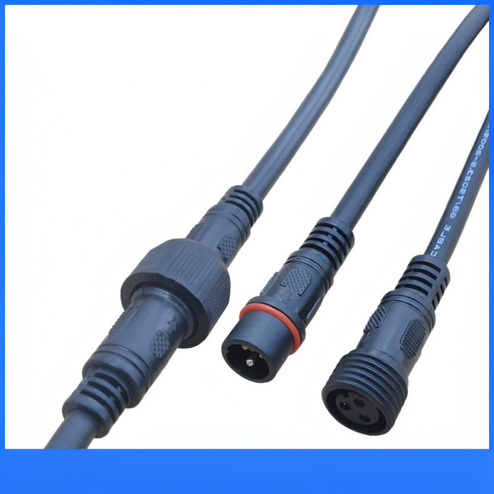 Socket Set - Wasserdichter Luftfahrtstecker für LED-Außenbeleuchtung, Stromkabelstecker, männlich/weiblich,
