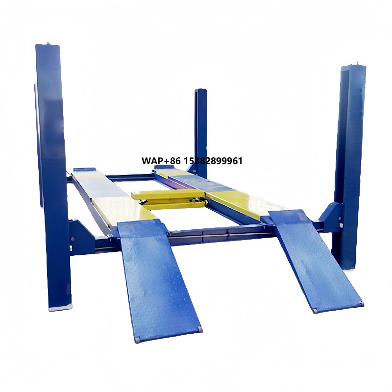 Car Lift - 3D-Achsmessgerät mit Hebebühne, Vier-Säulen-Hydraulik-Elektro-Hebebühne mit 10