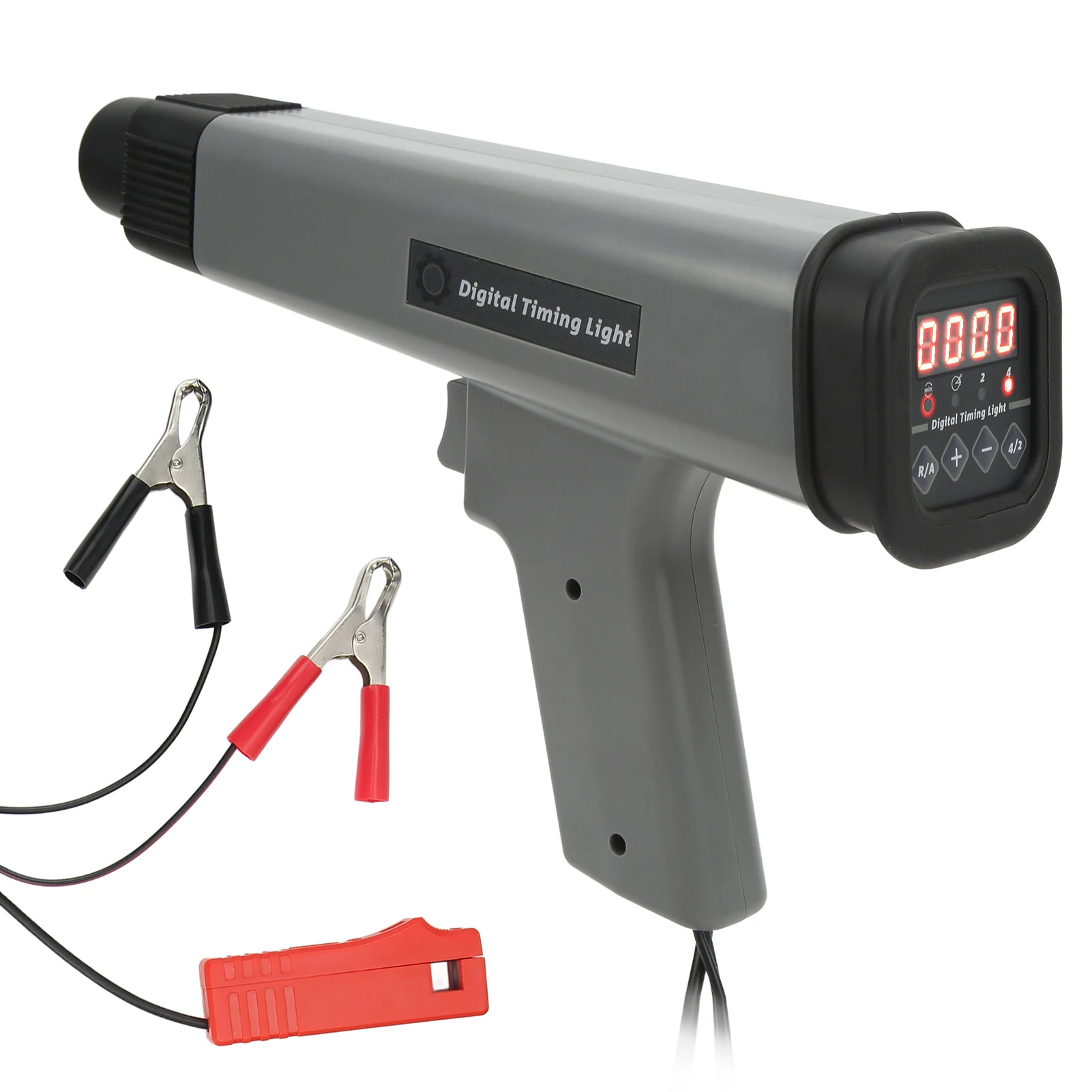 Timing Light Gun - Digitales Motoreinstelllicht Induktives Stroboskop-Einstelllicht 12V Zündungs-Einstelllicht