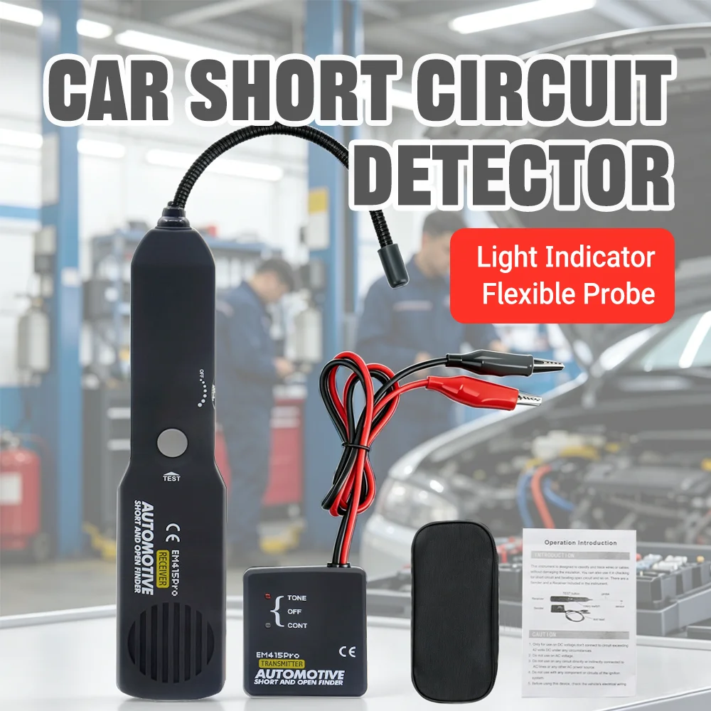 Car Diagnostic Tool - EM415 PRO Auto-Kurzkabel-Tracker, Offener-Kabel-Finder, DC 6-42V