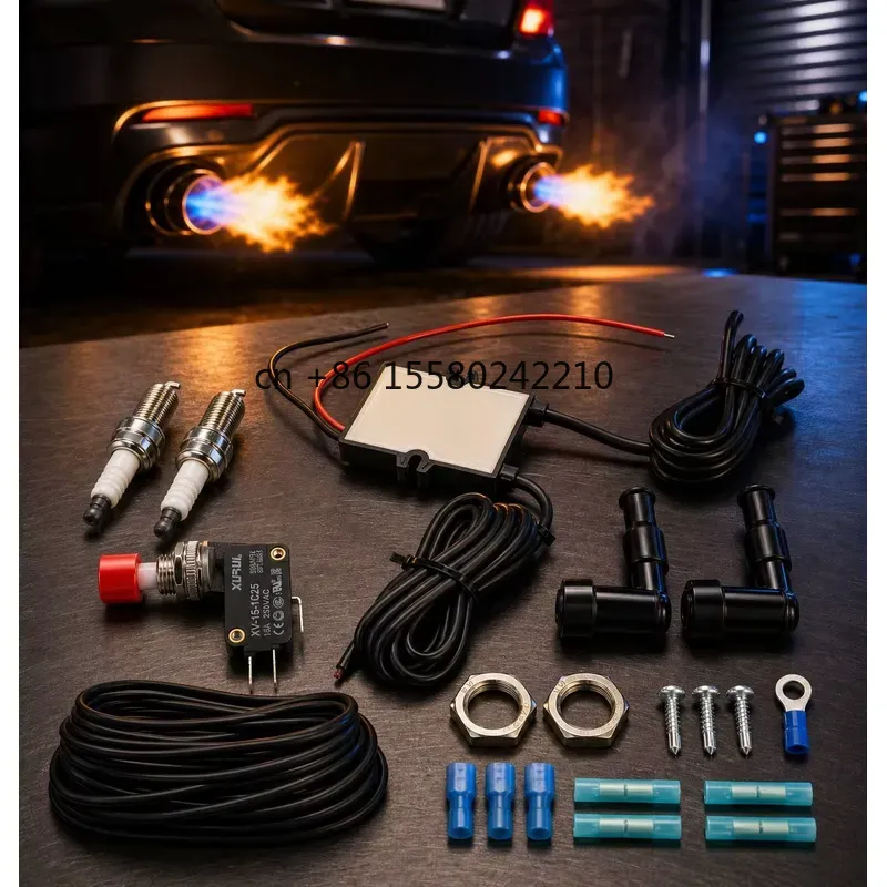 Spark Plug - 2026 Heißer Universal-Auto-Auspuff-Flammenwerfer-Kit mit Doppel-Flammenwerfer, 2