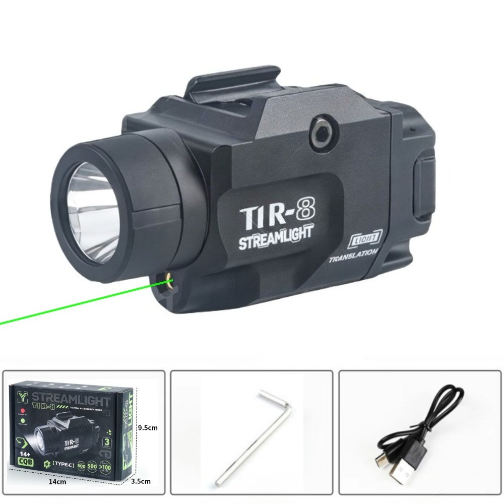 Timing Light Gun - 800 Lumen Taktische LED-Taschenlampe mit Rot/Grün